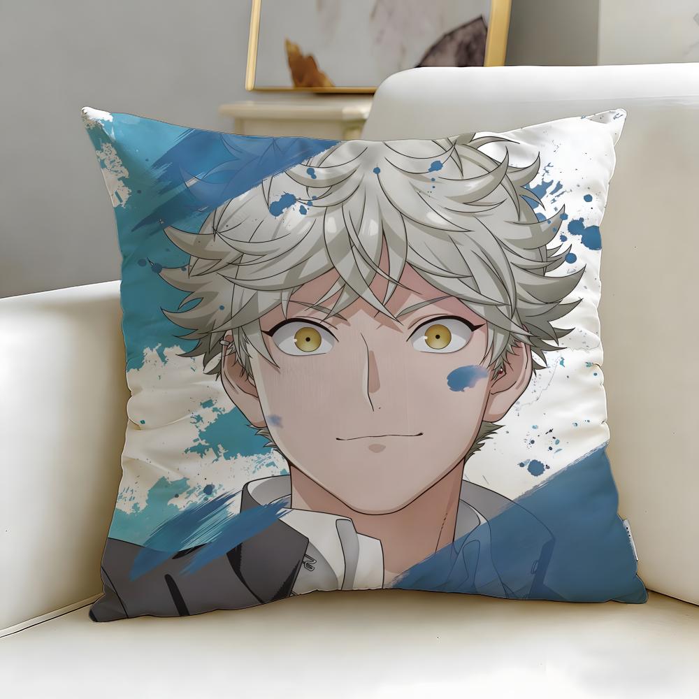 Anime Blue Period Cushion Cover Soft EasyWash Pillow Case Versatile for Couch Bed Travel and Office