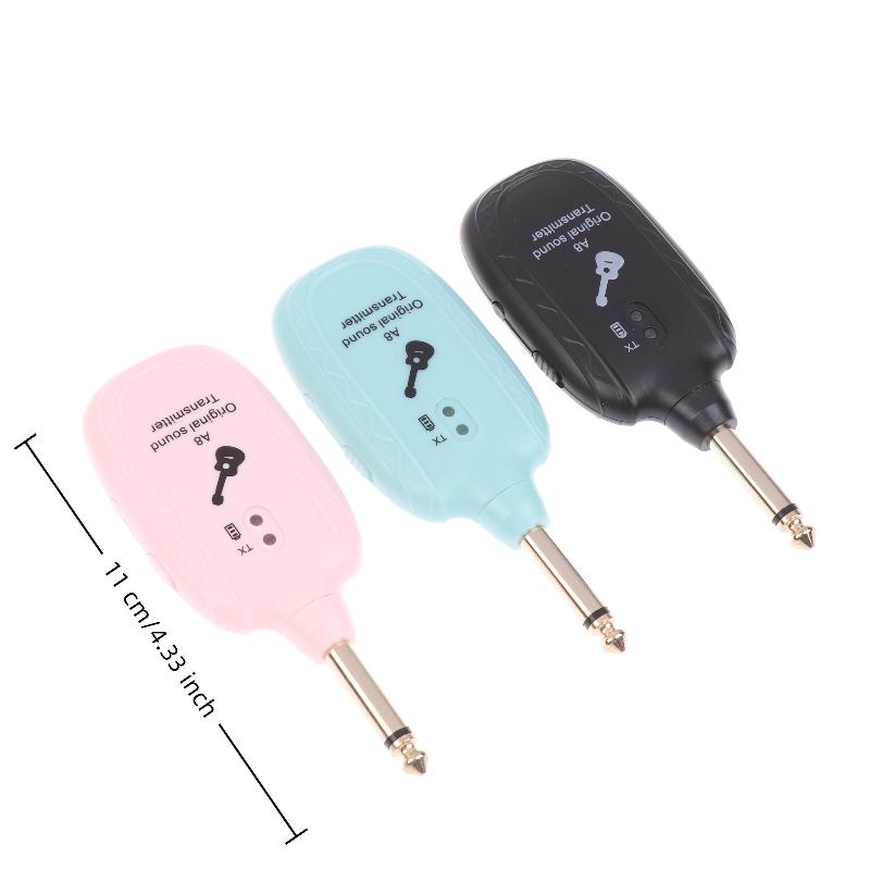 A8 Guitar Wireless System Transmitter Receiver Built- In Rechargeable Wireless Guitar Transmitter