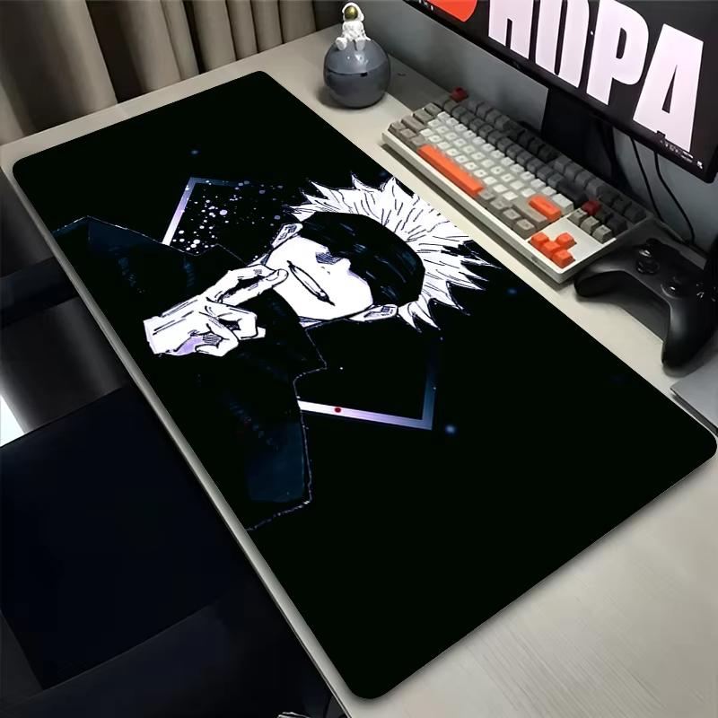 Mauspad Computer Gaming Zubehör Cooles HD-Mauspad Gummi Erweitertes Schreibtischunterlage Laptop Gamer J-jujutsu Kaisen Gojo Tastaturpad