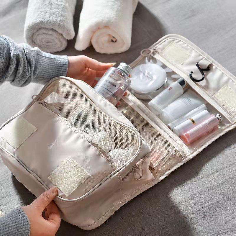 Travel Wash Bag Waterproof Large-capacity Cosmetic Bag Out Portable Storage Dry and Wet Separation Hanging Handbag