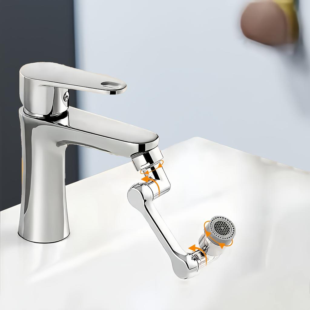 1 Stück Küchenspülenbelüfter, 1440° mechanischer Arm, universeller drehbarer Wasserhahn-Sprühkopf mit wassersparenden spritzwassergeschützten Doppelmodi, essenziell für Wasserhähne