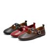 Senda Women's Cross-Strap Mary Jane Ballet Flats