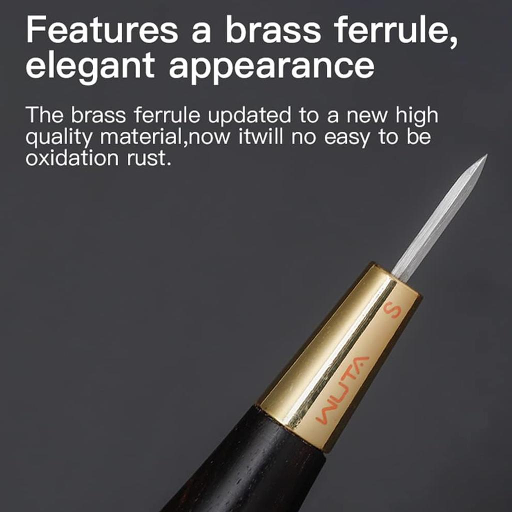 WUTA Ebenholz Ahle mit Rosenholz Lederhandwerk Nähen Handgemacht Leder Nähen DIY Griff, Set, Werkzeuge, Werkzeuge, (Rund, 2,0 mm)