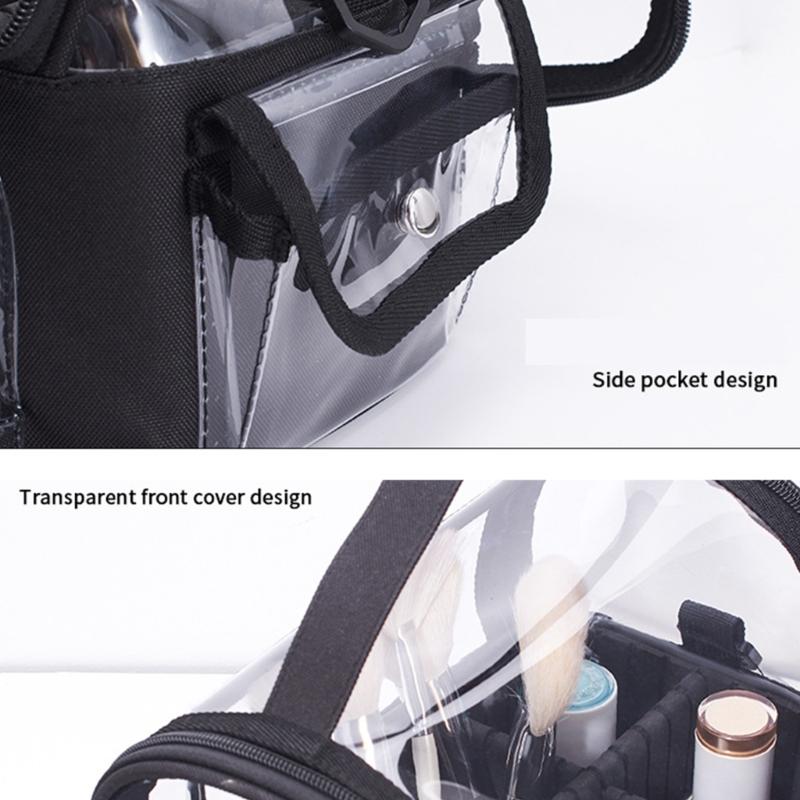 Travel Casual Zipper Toiletry Wash Cosmetic Bag Transparent Case for Makeup Brushes