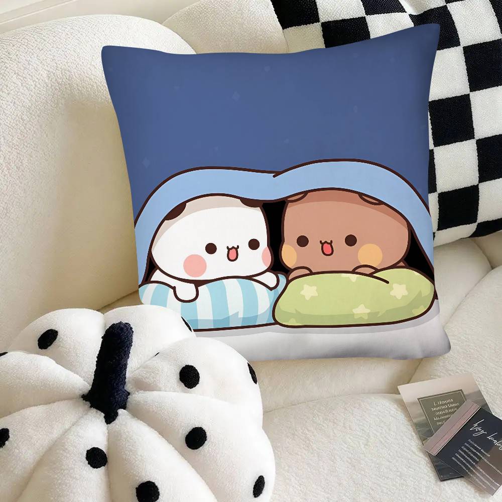 Милая мультяшная наволочка Bubu Dudu Модная квадратная наволочка Спальня Диван Гостиная Ins Декор Отдых 16x16Inch