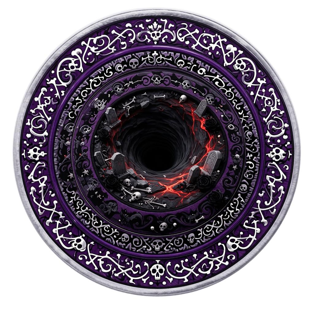Halloween Round Area 3D Effect Velvet Doormat for Home Living Room Holiday Decor