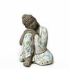 Garden Ornament with Mosaic Finish Meditative Style Mini Buddha Statue Stone