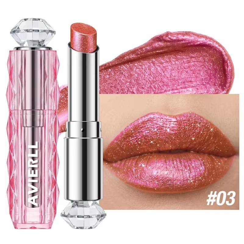 Polarizing Lipstick Starlight Holographic Shimmer Lip Stick Long Lasting Moisturizing Plumping Glitter Metallic Lip Tint Makeup