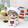 niannyyhouse Warm Bear Set (Headwear, Jumper, Bib Pants) 10cm-15cm, 20cm Plush Clothes Cotton Doll Dress-Up (10cm-15cm)
