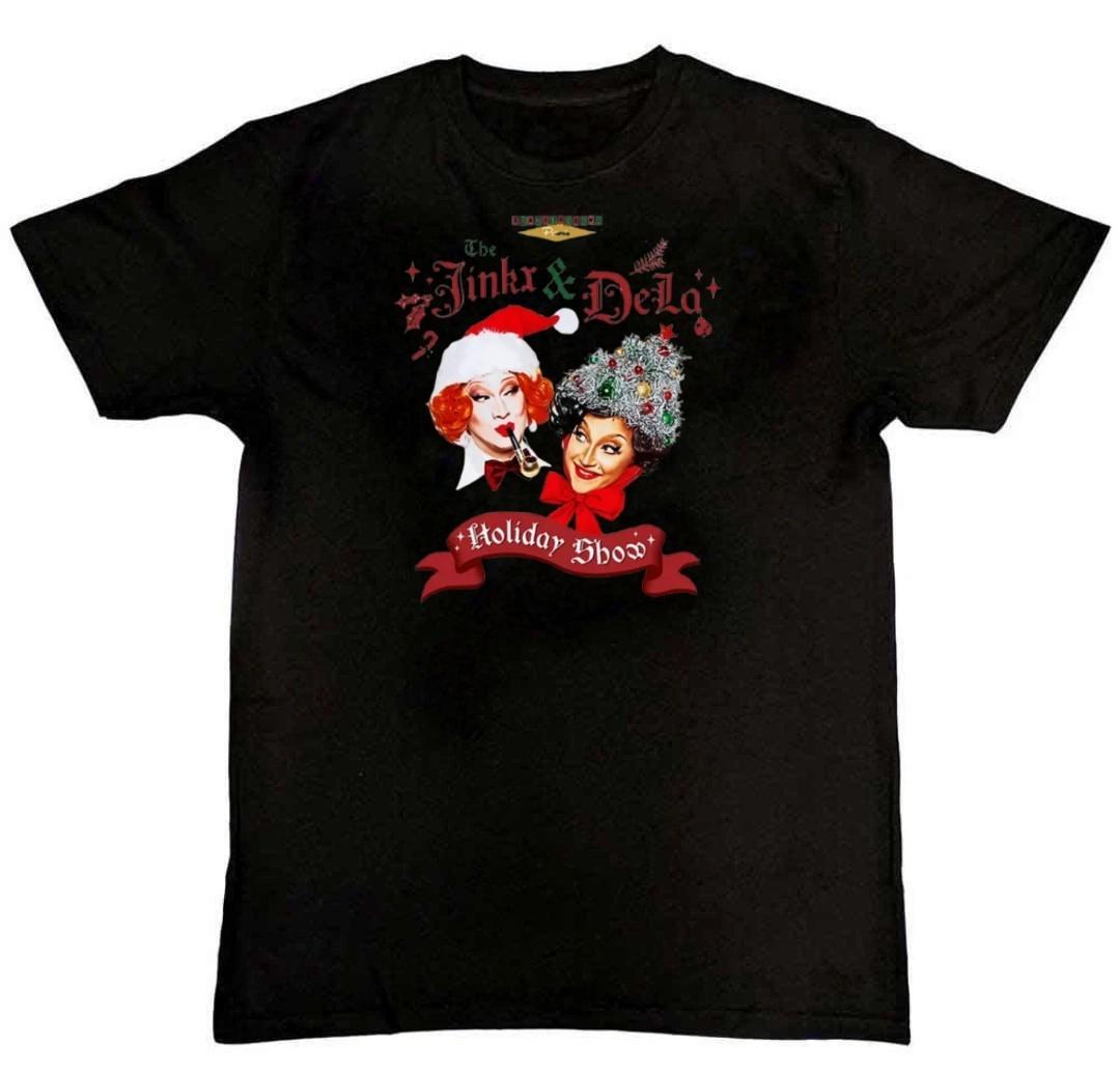

The Jinkx & Dela Holiday BenDeLaCreme Graphic Print T-Shirt S M L XL 2 3 4 XL 5XL різнокольоровий