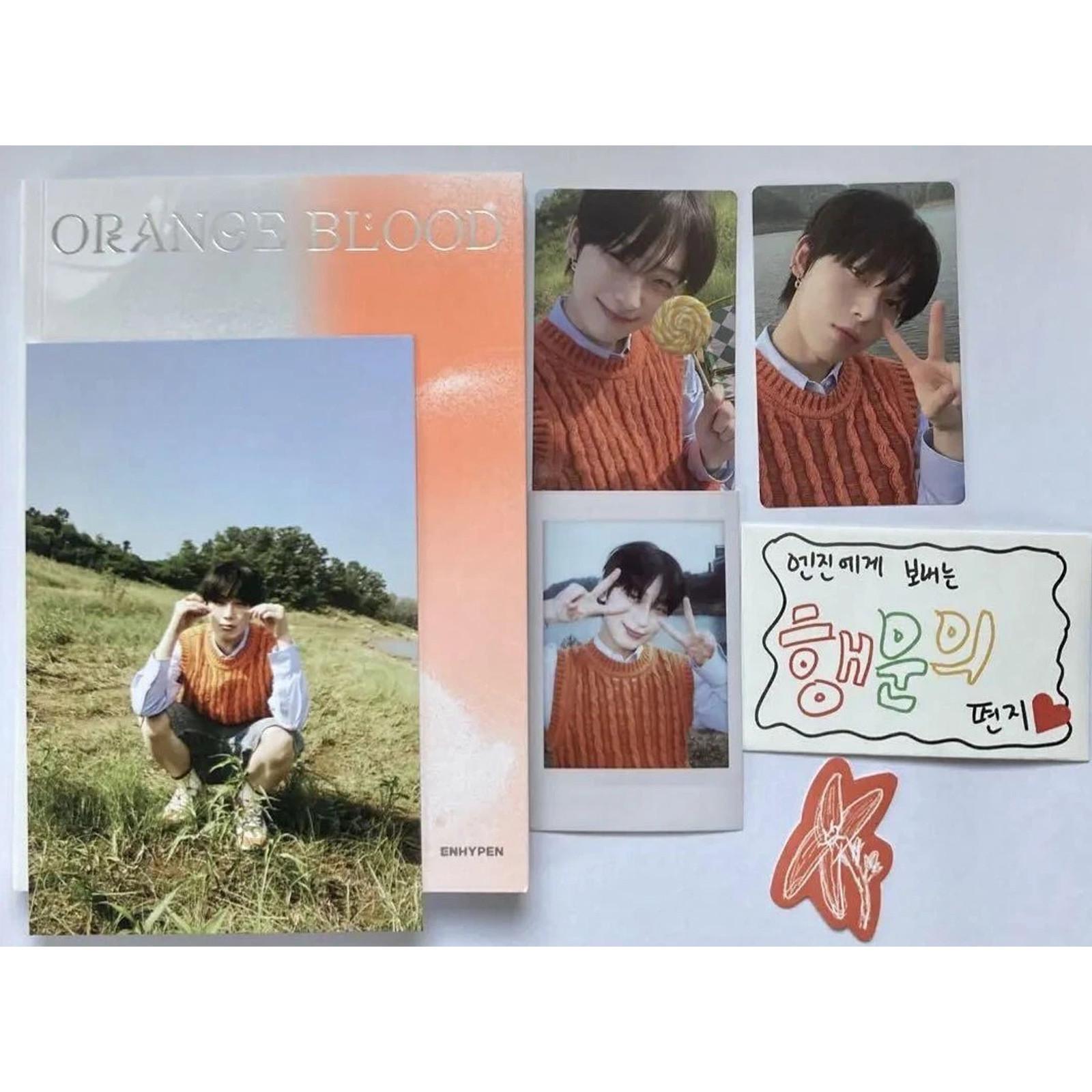 

ENHYPEN ORANGE BLOOD ENGENE ver. CD(opened) PHOTO BOOK PHOTO CARD MESSAGE CARD SUNOO FULL SET