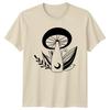 Magical Mushroom Crescent Moon Design TShirt Botanical Celestial Nature Fungi