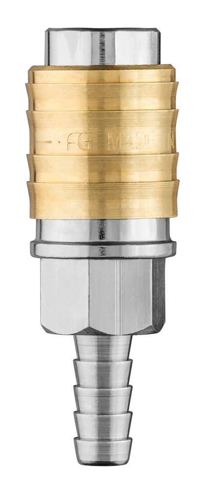 Quick connector for compressor with 8 mm hose outlet