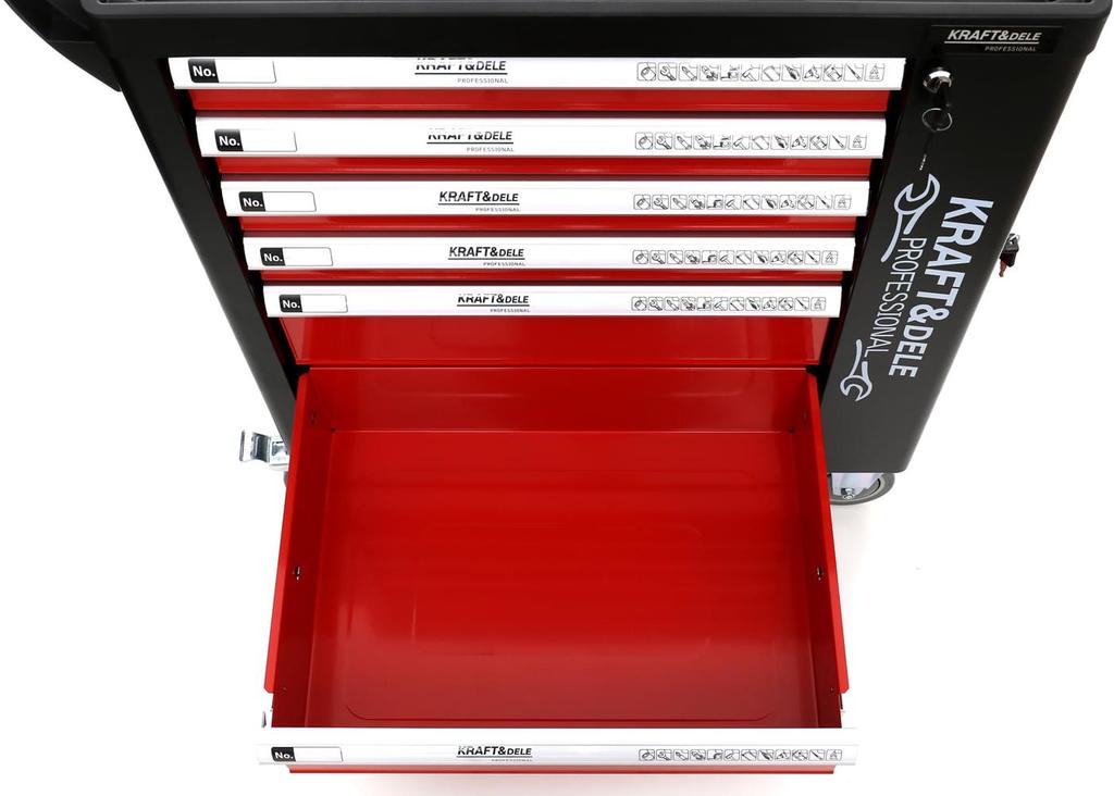 263-piece tool cabinet with side cabinet and lock | Kraft&Dele