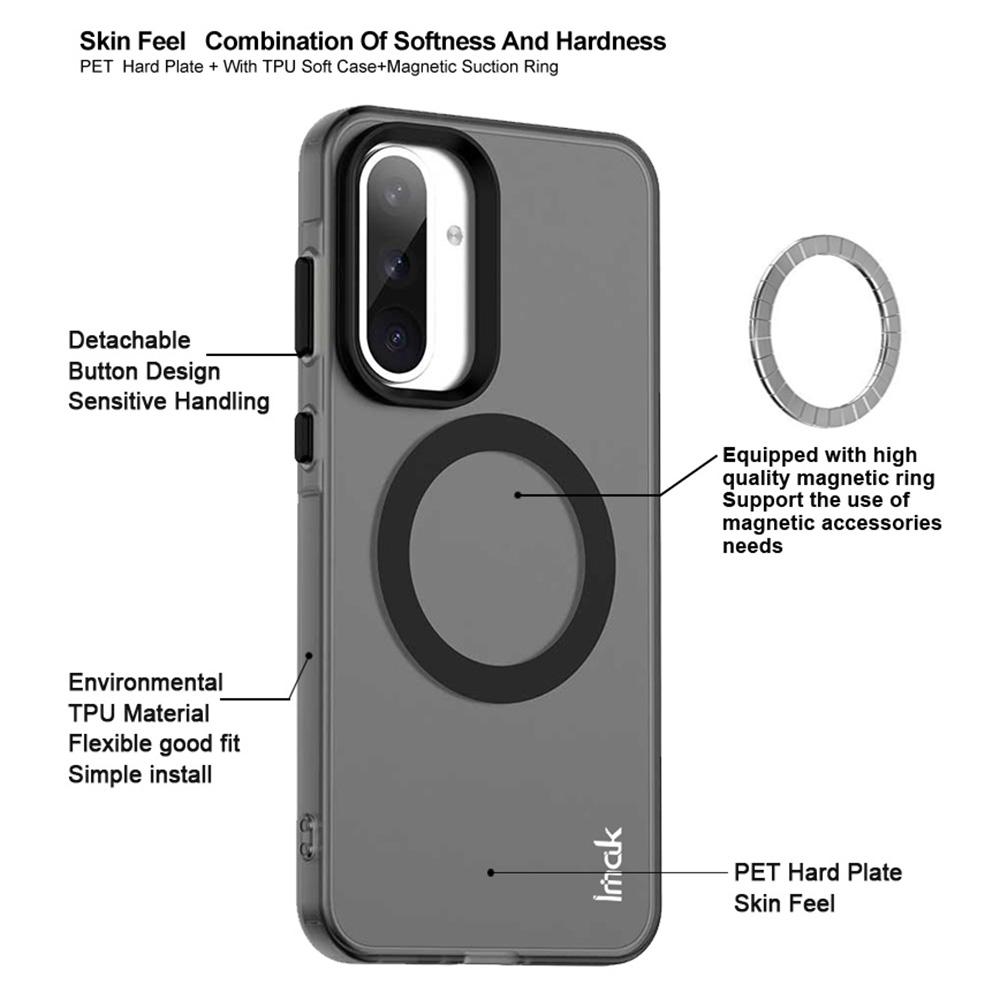 IMAK Für Samsung Galaxy A36 5G/A56 5G Hülle Kompatibel mit MagSafe PC+TPU Schützende Handy-Rückseite