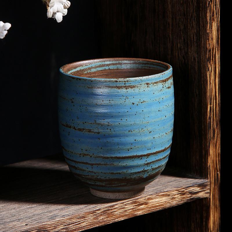 Grenzüberschreitende Japanische Grobkeramik Teetasse Groß Handgemacht Retro Meistertasse Keramik Kaffeetasse Mittelalterlicher Wasserbecher Geschenk