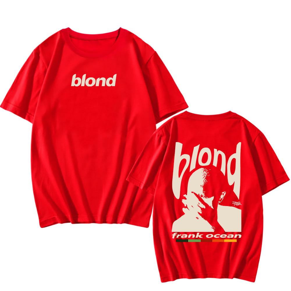 Rapper FrankOcean BLOND Tshirts Summer Short Sleeve Cotton Teeshirt High Quality Graphic Printing Tshirts Casual Hip Hop Tees