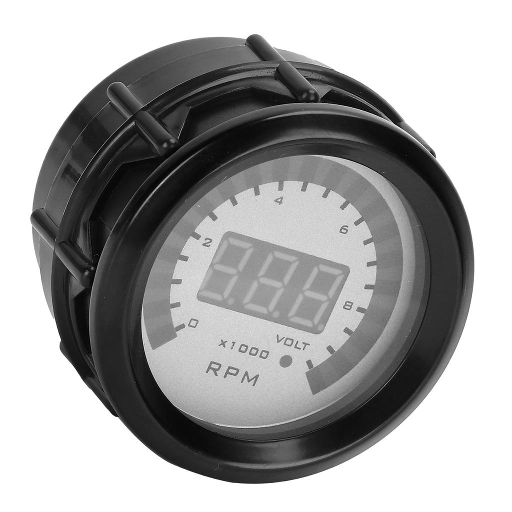 Digital Tachometer 52mm2in 0?9999 RPM Replacement for 12V 468 Cylinder Gasoline Vehicles