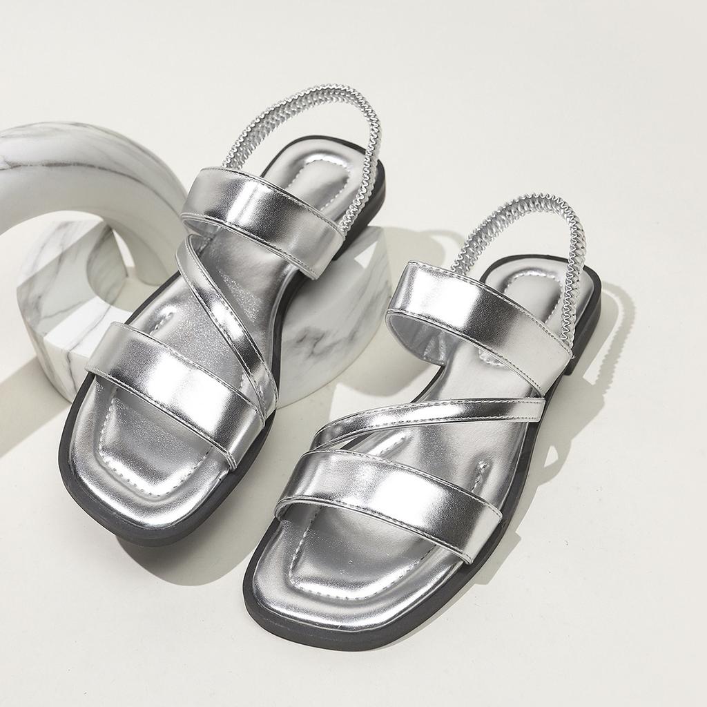 Flat Sandals Women's Plus Size Spring and Summer Retro Casual All-match Beach Fashion Roman Sandals