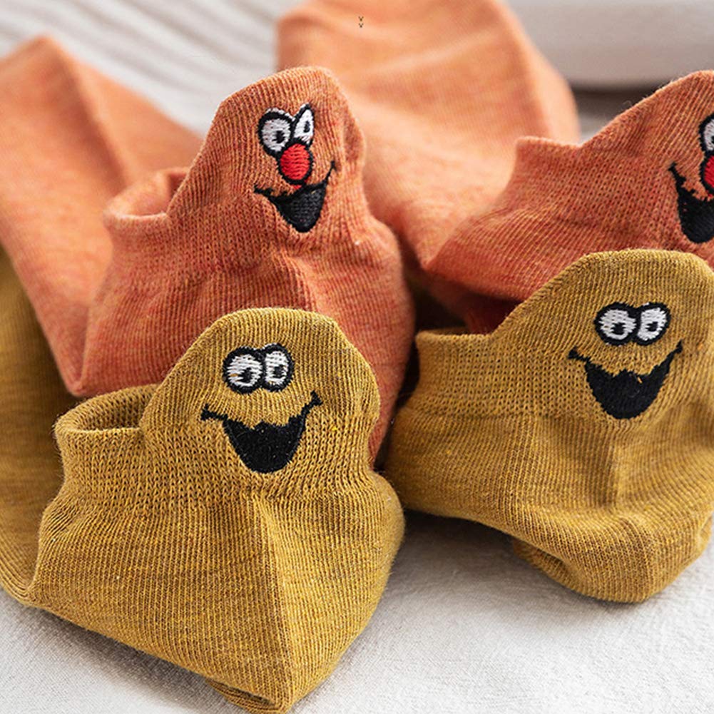 Sekuzy Knöchel Großpackung 10 Paar Damensocken, Dünn, Frühling/Sommer, Bestickt, Baumwolle, Geruchshemmend, Rutschfest, Kauf, 22-25cm,