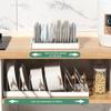1Pc Delicate Pot Storage Rack Expandable Pan Shelf Organizer Pot Organizer For Baking Frying Rack With 7 Adjustable Compartments
