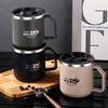  Double Layer Insulated Coffee Mug Reusable Sealed Water Cup For Student Portable Travel 304 Stainless Steel Thermos Cup