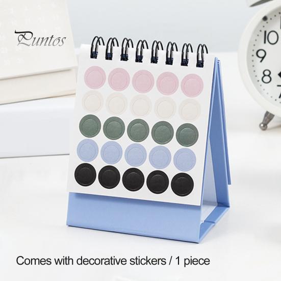 Mini-Tischkalender, Spiralspule, Seitenwechsel, Datumsaufzeichnung, 12-Monatskalender für die Planung, Ereignisprotokoll, tragbar, einfacher Stil, Planbuch, Jahr