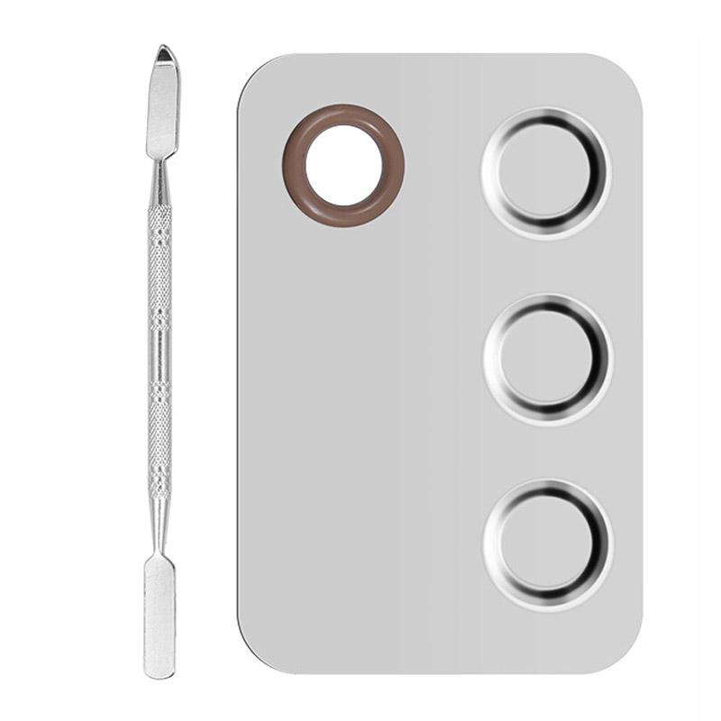 Mixer de machiaj din oțel inoxidabil Paleta de mixer pentru fard de pleoape pentru oje pentru arta unghiilor.