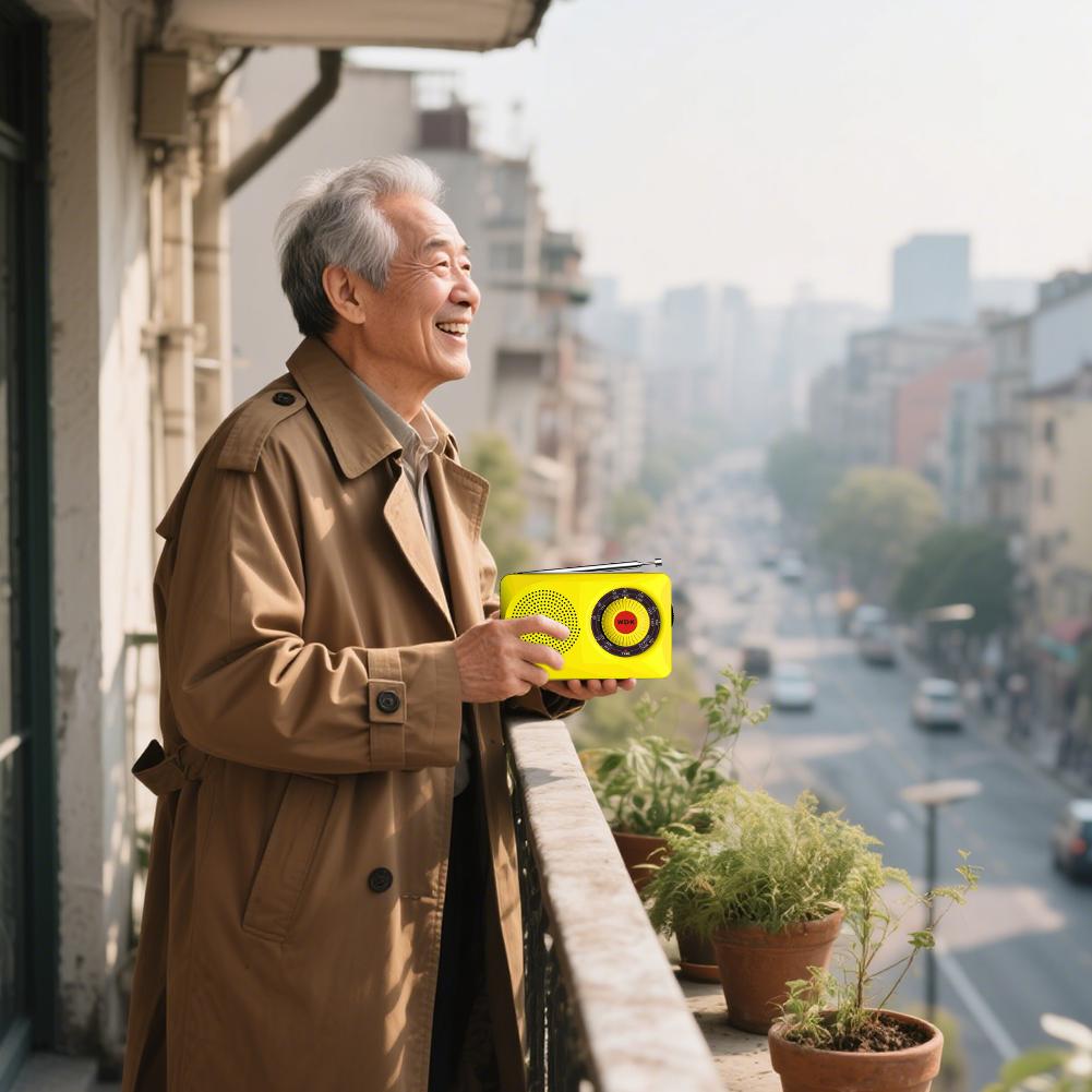 Portable Radio Telescopic Antenna Battery Operated Radio with Loud Speaker Headphone Jack Mini Radio for Walking Jogging