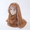 Hot-selling New Beaded Pearl Chiffon Yarn Popular Thin Breathable Sunscreen Shawl Scarf Women