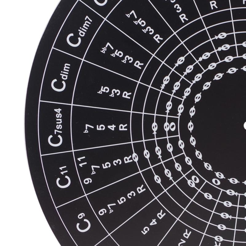 30cm Anti Reflection Guitar Chord Wheel for Beginners Featuring Scale Relationships and Staff Position PC Texture