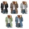 Sherpa Jacket for Women Winter Fuzzy Zip Up Fleece Sweatshirt Casual Warm Drawstring Hooded