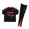 Chelsea Training Jersey Long Sleeve Half-Zip Soccer Shirt Adults Kids Camo Print Breathable Modal Fabric