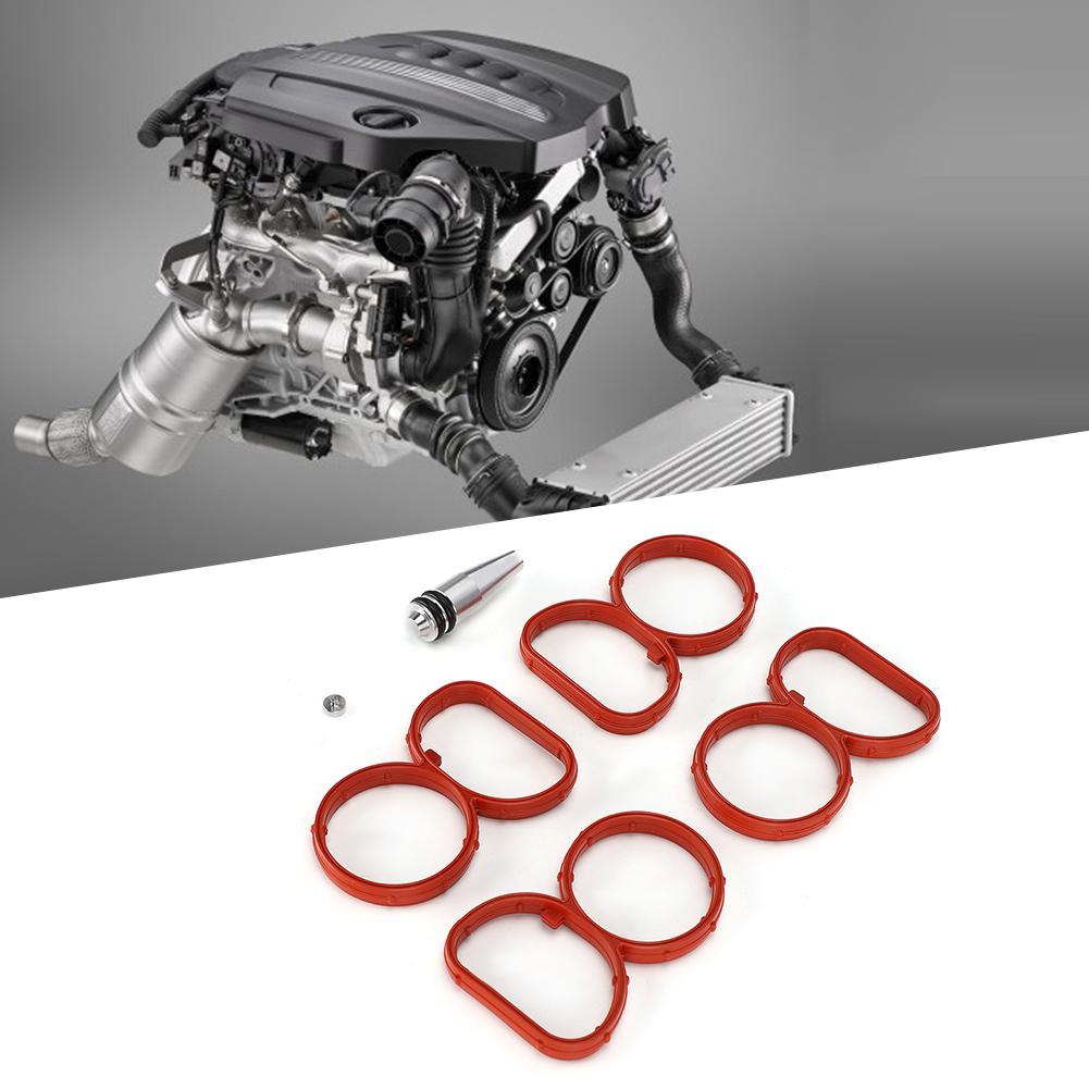 Intake Manifold Swirl Flap Delete Blank Plug Bung with Gaskets Fits for 1 Series E81 E87 E88  N47