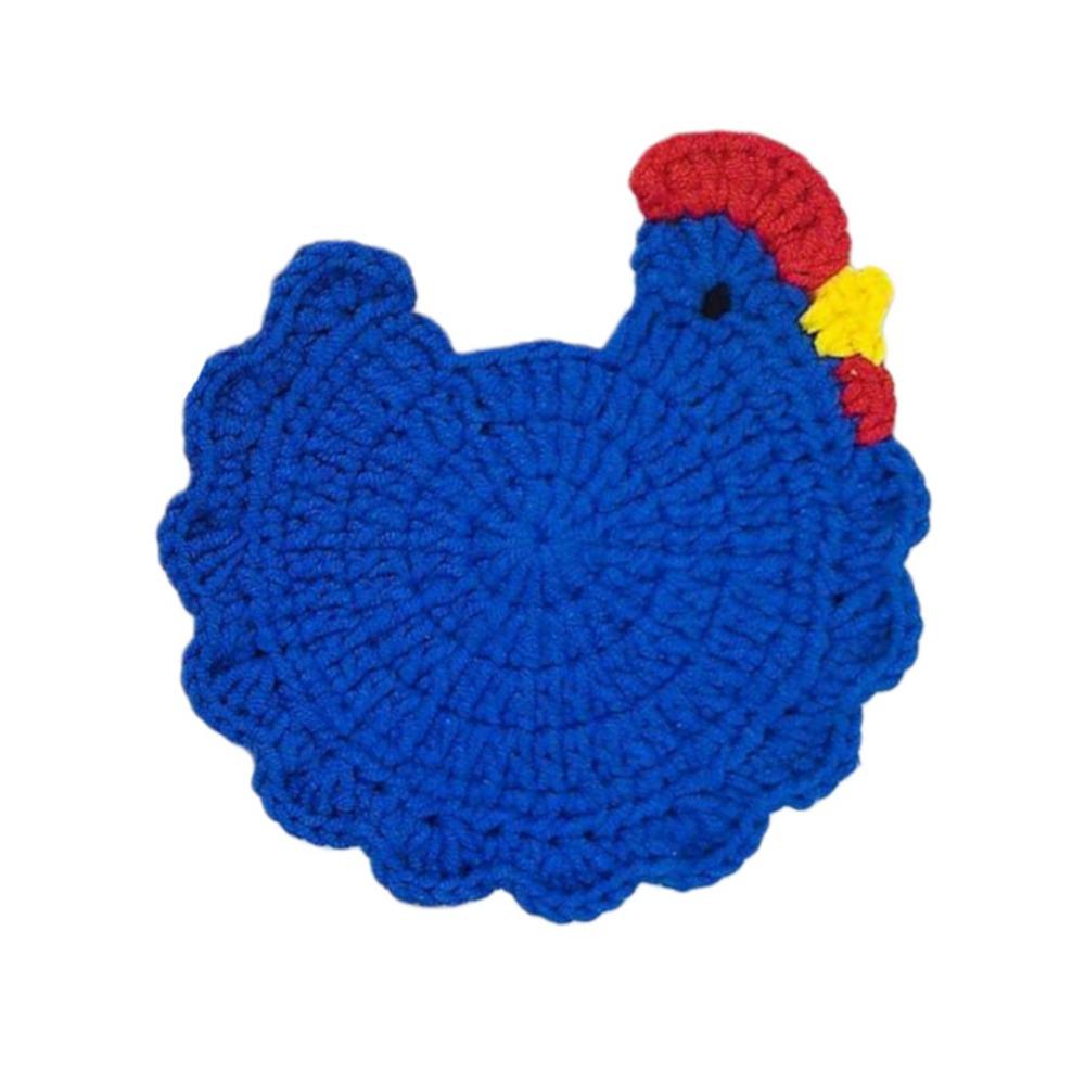 Cartoon Design Crochet Coaster Soft Fabric Insulation Placemat Woven Cup Mat  Halloween Decorative