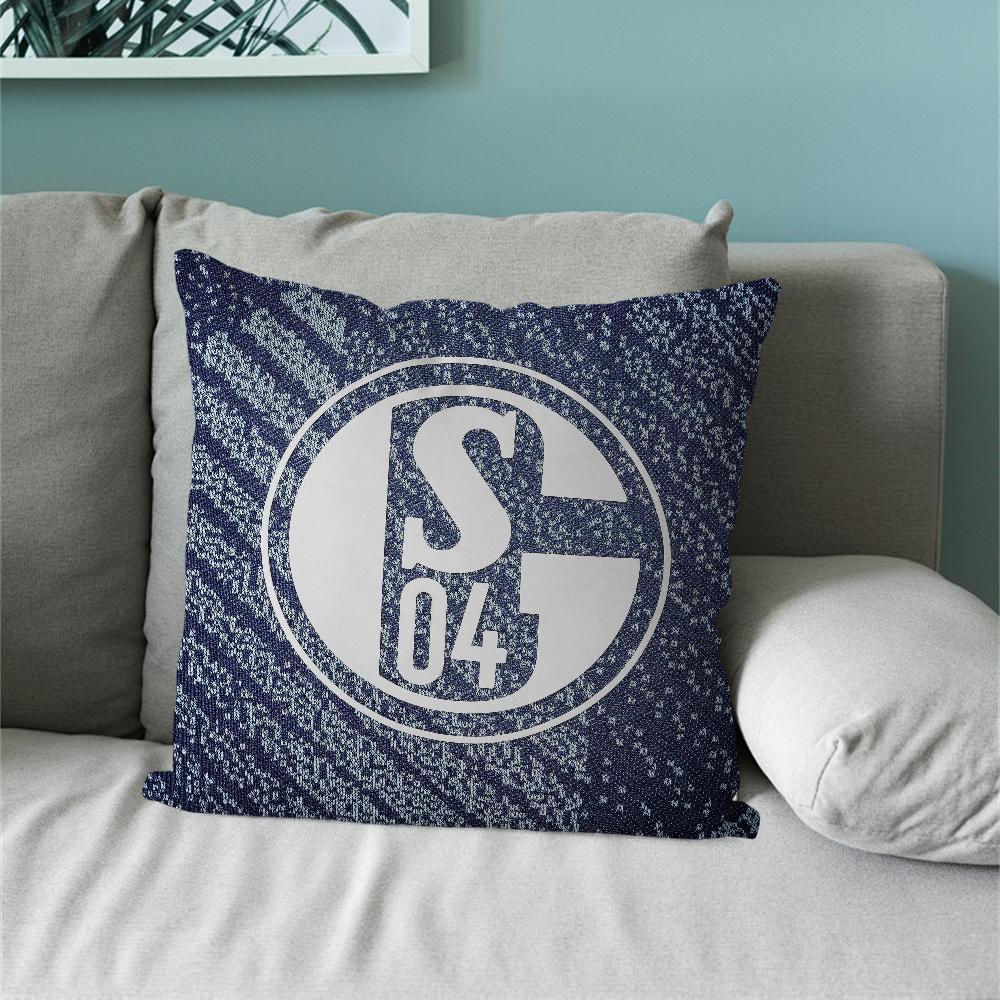 

Football Club S-Schalke 04 Pillow Case For Sofa Bedside Table Bedroom Backrest Living Office Cushion Printed Square Multiple 18x18Inch