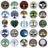 50pcs Tree of Life Graffiti Trend Totem Waterproof Stickers for Water Bottles, Skateboards, and Suitcases