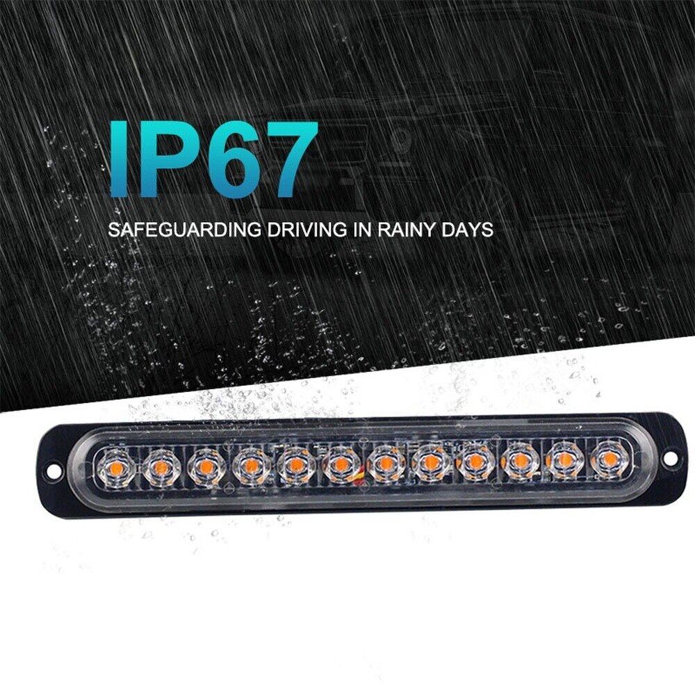 1pc Stroboscopes LED Strobe Warning Light Bar Grille Flashing Truck Car Beacon Signal Lamp 12V 24V Emergency Light