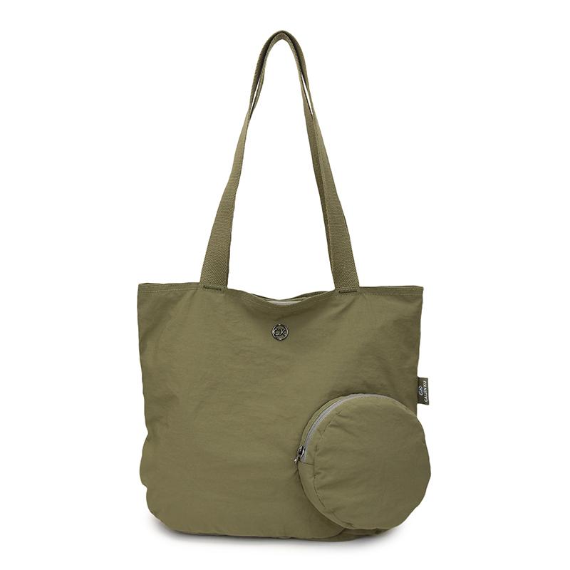 Solid Color Lightweight Women's Foldable Shoulder Bag Tote Bag