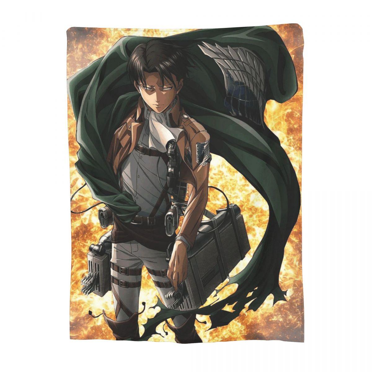 

Levi Ackerman Blankets Soft Warm Flannel Throw Blanket Bedding for Bed Living room Picnic Travel Home Couch 80x120cm