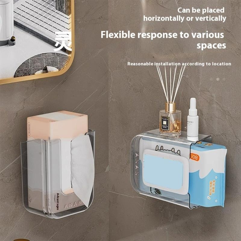 Pojemnik na chusteczki nawilżane z łatwym montażem, duża pojemność, organizery PET do domu, kuchni, łazienki