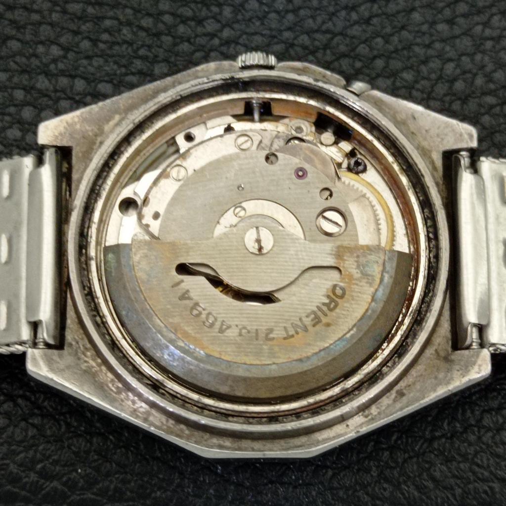 JAPAN VINTAGE ORIENT AUTOMATIC 46941 MENS BLUE COLOR DIAL WATCH A500740-5 R154-a500740