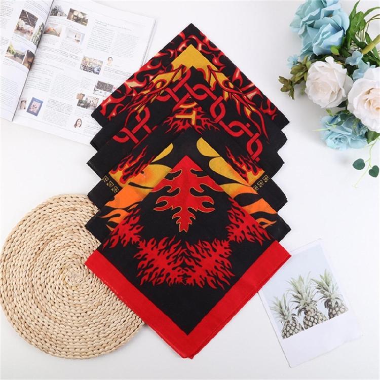12 pcs Running Dancing Head Scarf Hiphop Hair Scarf Beautiful Pattern Square Decorative Scarf Costume Accessories