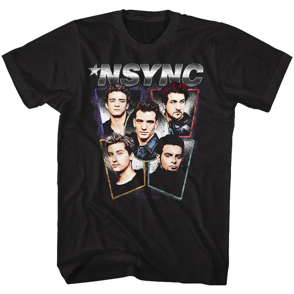 

NSYNC Mens T-Shirt in Sizes 2XL5XL in 100% Black Cotton New HEAD SHOT Photo Unisex T-Shirt XXXXL