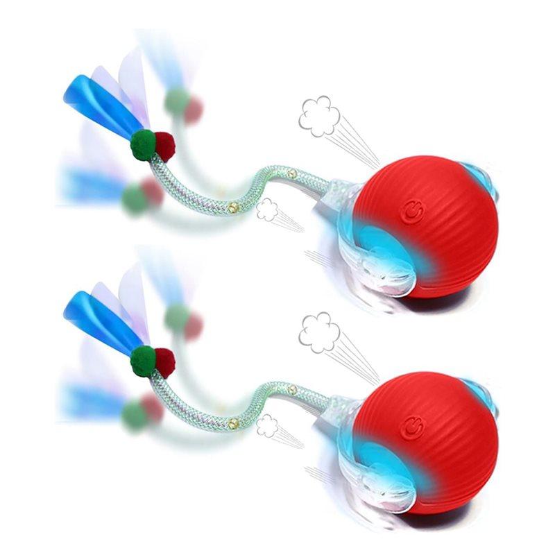 

A25F-Glowpounce LED Motion-Activated Rolling Ball For Cats& Small Dogs-Smart Interactive With Random Color