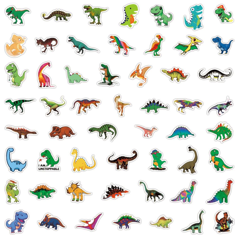110 Cartoon Dinosaur Series Tyrannosaurus Rex Children's Graffiti Stickers Suitcase Skateboard Computer Stickers