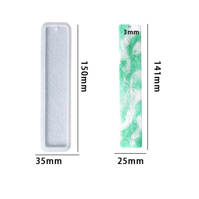 

Leaves Bookmark Silicone Mold Rectangle Bookmark Epoxy Resin Casting Molds for DIY Epoxy Resin Crafts Making Tools