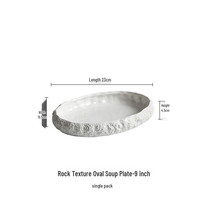 Large Ceramic Rock Texture Seafood Plate for Hotel and Home - 2025 Edition