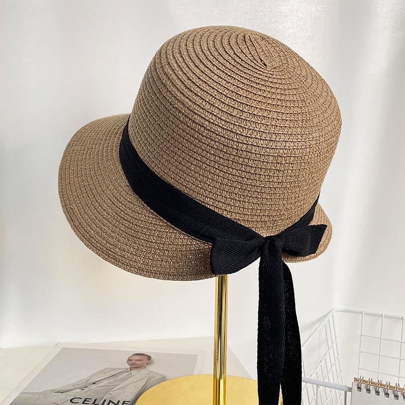 Seaside Beach Hat Lace Straw Hat Children Summer Visor Breathable Sunscreen Bucket Hat Vacation Style Straw Hat