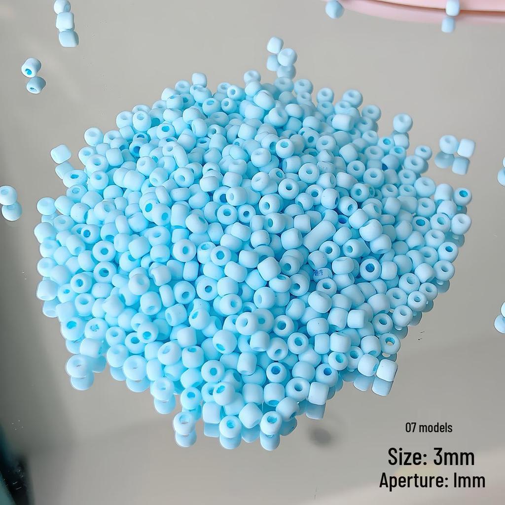 3mm Cream Macaron Glass Seed Beads for DIY Necklaces & Bracelets